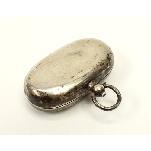 8050 - A silver double Sovereign case, maker J.G., Birmingham 1905, monogrammed, 5.5cm long, 34g