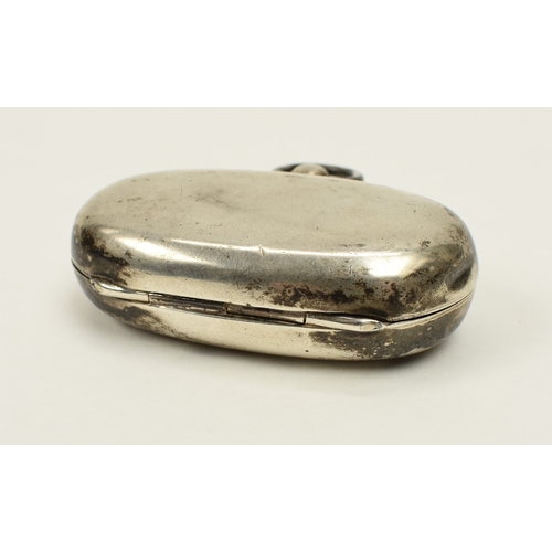 8050 - A silver double Sovereign case, maker J.G., Birmingham 1905, monogrammed, 5.5cm long, 34g