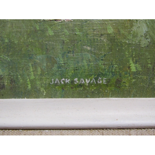 4052 - JACK SAVAGE: An oil on board titled 