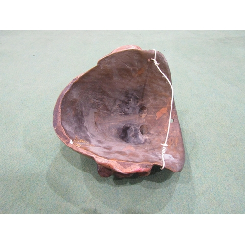 4060 - Two South American wooden masks, a Bull and a painted gent with moustache
