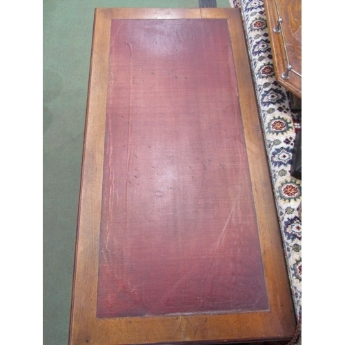 4014 - A circa 1900 walnut twin pedestal desk, the insert top over nine drawers, plinth bases, 72cm tall x ... 