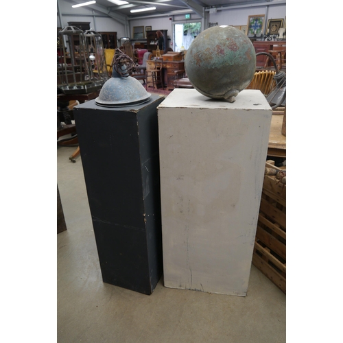 2024 - Three painted display plinths