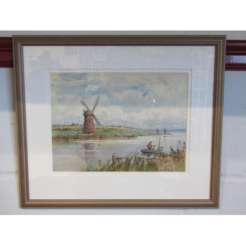 1011 - Three Norfolk and Suffolk watercolours - Blythburgh, Walberswick and The Broads, framed and glazed