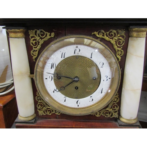 1024 - Circa 1840 South German / Austrian mantel clock with unsigned grande sonnerie movement with silk sus... 