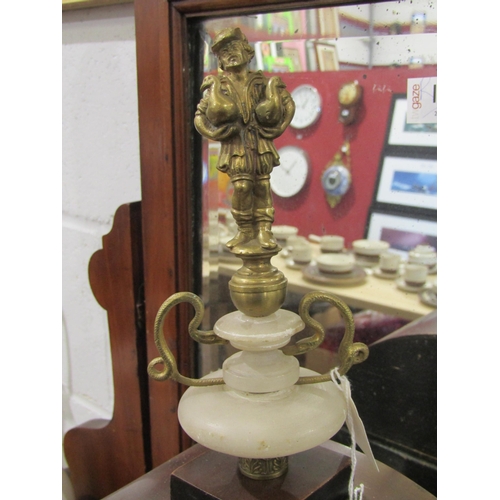 1024 - Circa 1840 South German / Austrian mantel clock with unsigned grande sonnerie movement with silk sus... 