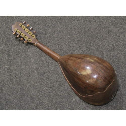 1047 - A Carlo Cristini, Napoli, mandolin with mother-of-pearl inlay, a/f - no strings, cased