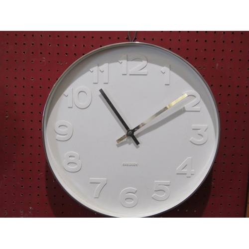 1048 - A Karlsson Denmark, Scandinavian wall clock together with a Seiko quartz wall clock (2)