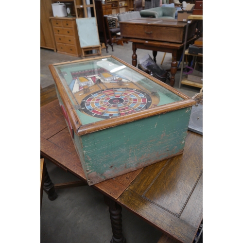 2038 - A 1930s Fives board pinball machine, a/f