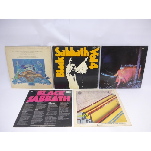 8135 - Hard Rock / Heavy Metal - BLACK SABBATH: Five LPs to include 'Black Sabbath Vol 4' original German p... 