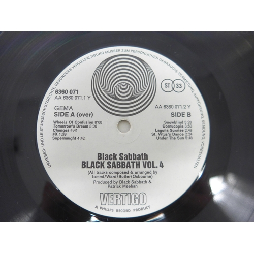 8135 - Hard Rock / Heavy Metal - BLACK SABBATH: Five LPs to include 'Black Sabbath Vol 4' original German p... 