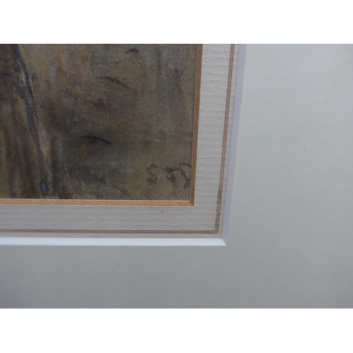 9042 - SHOLTO JOHNSTONE DOUGLAS (1871-1958) Two framed and glazed watercolours and charcoal sketches of fig... 