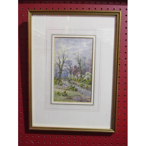 4048 - Two 19th Century watercolours depicting rural life, both monogrammed W.H.K, framed and glazed (2)