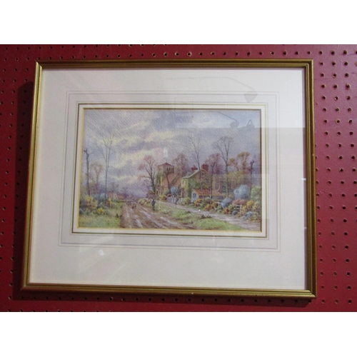 4048 - Two 19th Century watercolours depicting rural life, both monogrammed W.H.K, framed and glazed (2)