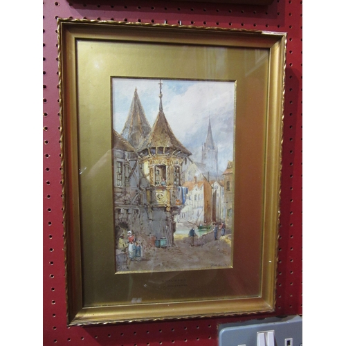 4033 - J. VAN STAPPEN (Flemish/Dutch, 19th Century): Two watercolours, 'Dordrecht' and 'Braubach' gilt fram... 