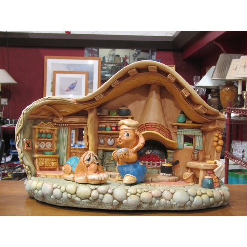 4005 - A large quantity of Pendelfin figures and settings including various stands, large house etc.