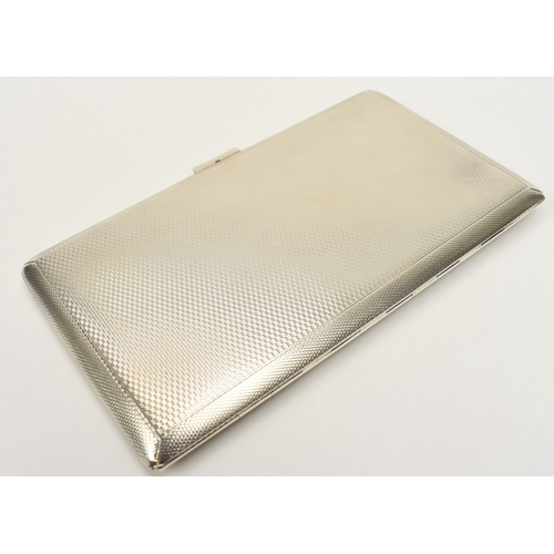 8051 - A Goldsmith and Silversmith silver cigarette case, monogrammed WEM, London 1932, 15cm long, 8.5cm wi... 