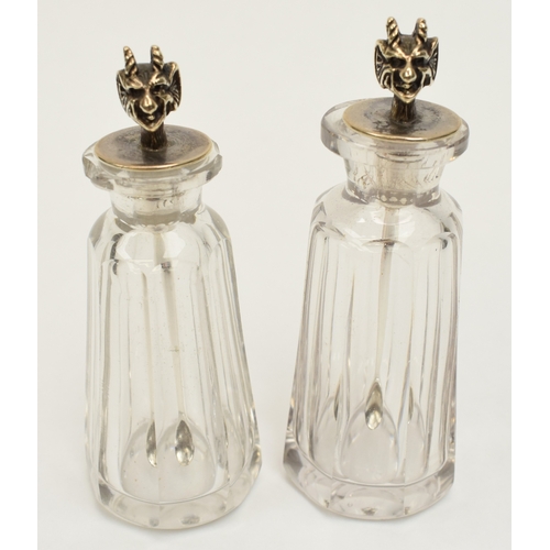 8041 - A J & J Maxfield Ltd silver mustard, Sheffield 1903 with Lion mask detail, two cruets with Henry Bus... 