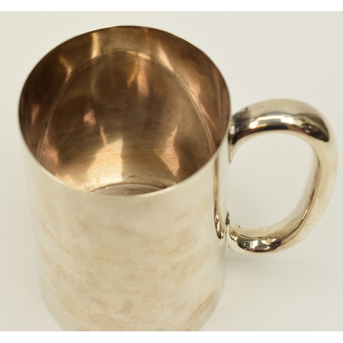 8043 - A James Dixon & Sons Ltd silver pint tankard monogrammed, Sheffield 1924, 12.3cm tall,  335g