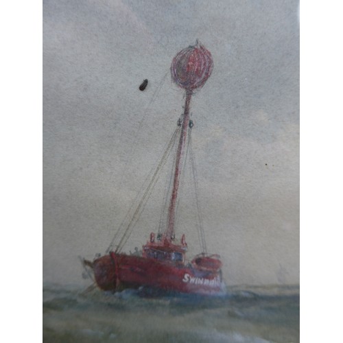 9036 - CHARLES TAYLOR (act.1836-1871) A framed and glazed large watercolour, channel shipping scene with va... 
