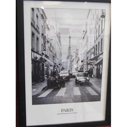 1059 - Three modern black and white prints, Paris, New York and London, all framed, 38.5cm x 26cm