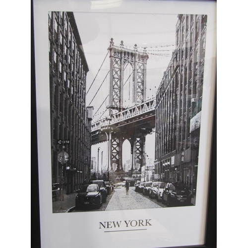 1059 - Three modern black and white prints, Paris, New York and London, all framed, 38.5cm x 26cm