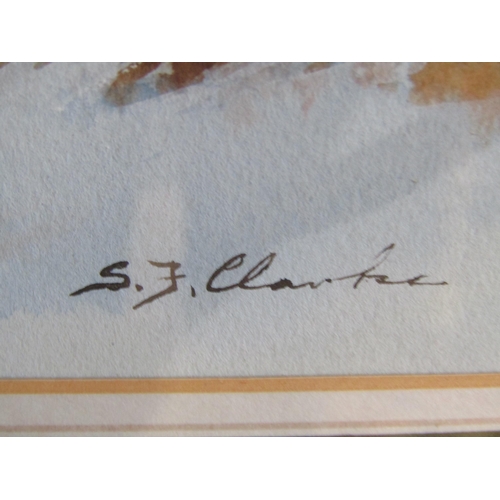 1062 - SYDNEY F. CLARKE (1939-2014): A framed and glazed watercolour winter scene with Pheasant, signed, im... 