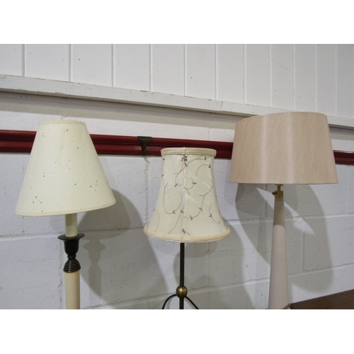 1019 - Two slim table lamps and another (3)