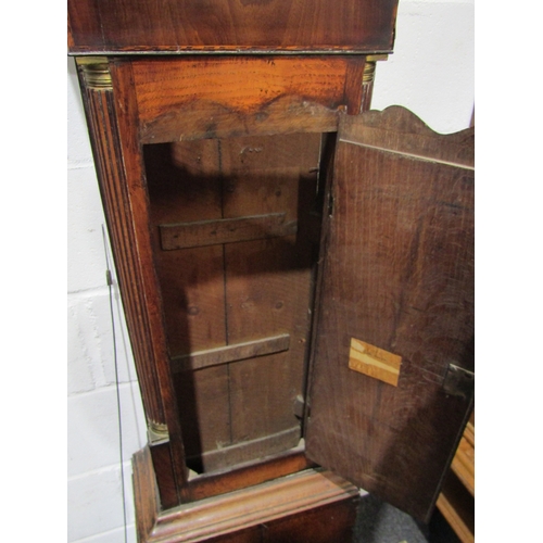 1021 - An oak cased Grandfather clock for restoration