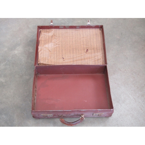 2011 - Two leather suitcases, one stamped AJS