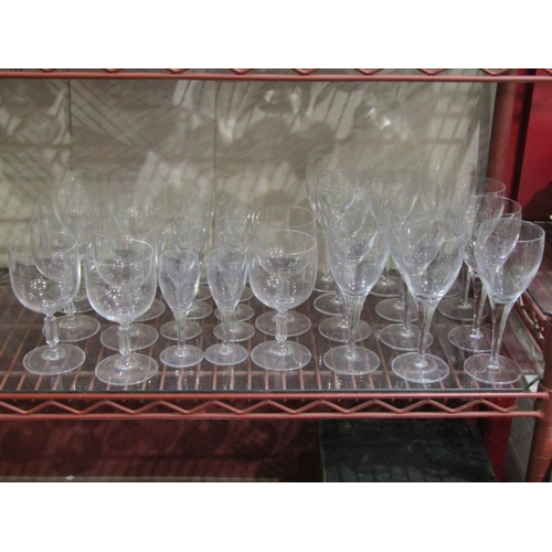 4412 - A collection of glassware to include ten Villeroy & Boch square stemmed wine glasses