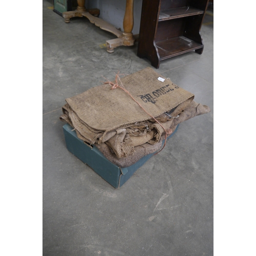 2045 - A bundle of hessian sacks