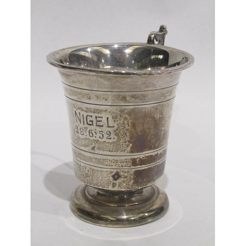 4338 - A silver cup engraved 