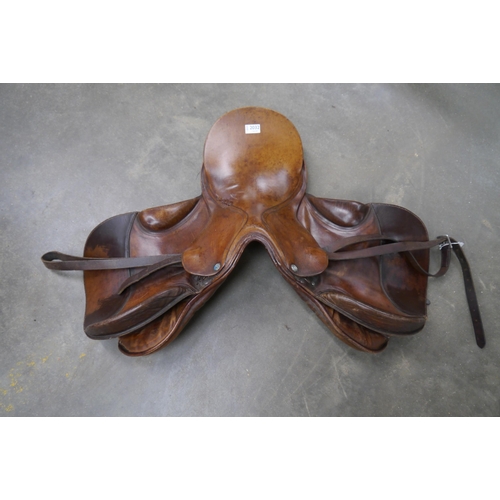 2032 - A leather saddle Eldonian Walsall England