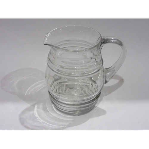 4429 - A Victorian water jug painted in enamel 