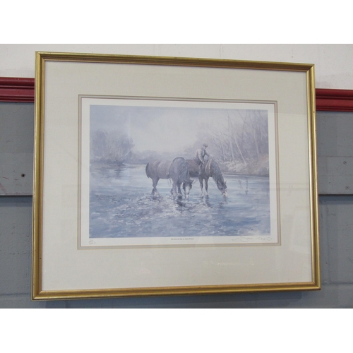 1084 - C. BLOOMFIELD 1974: A watercolour of Holne New Bridge, Dartmoor, signed lower left, framed and glaze... 