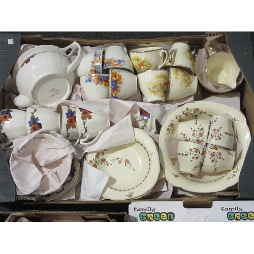 1435 - WITHDRAWN - A quantity of vintage tea sets to include Alfred Meakin 