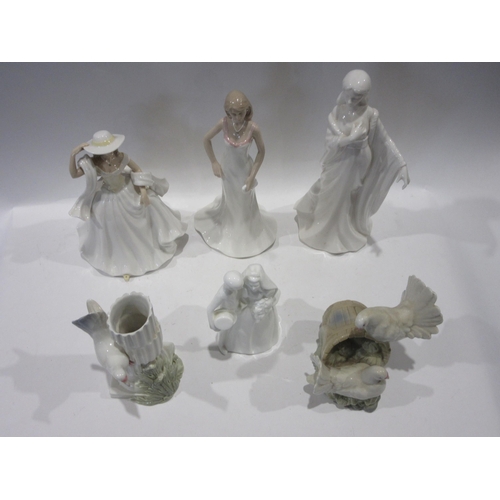 1489 - Six porcelain figures to include Royal Doulton 