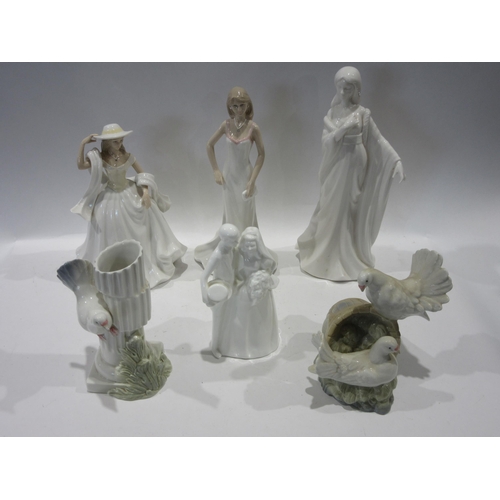 1489 - Six porcelain figures to include Royal Doulton 