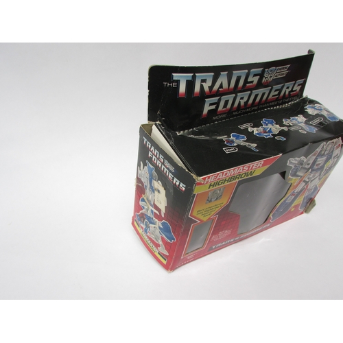 7026 - Hasbro Takara Transformers 1980s First Generation (G1) boxed Autobot figure 'Headmaster Highbrow', w... 