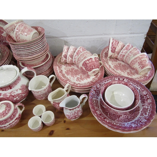 1021 - A large quantity of Ironstone Old Country Castles and similar to include dinner and coffee wares