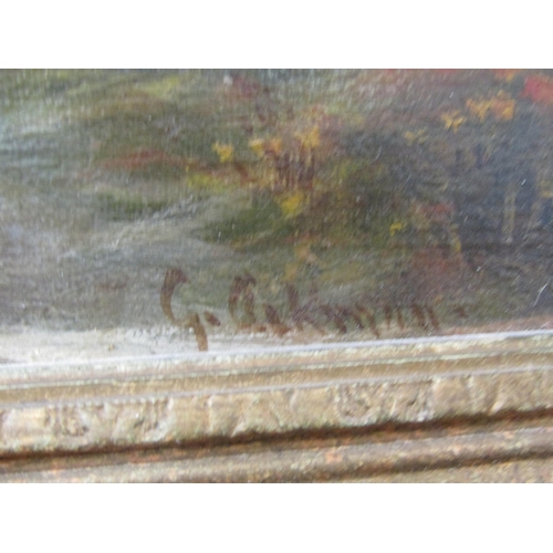 1023 - GEORGE AIKMAN (1830-1905): A framed oil painting depicting The River Dee near Balmoral. Signed. 24cm... 