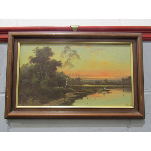 1030 - JACK M DUCKER (XX): A pair of Scottish landscape oils. Both signed. Image size 24cm x 43cm