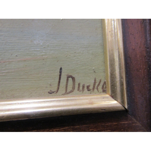 1030 - JACK M DUCKER (XX): A pair of Scottish landscape oils. Both signed. Image size 24cm x 43cm