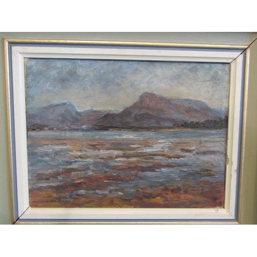 1055 - MARGOT HARRISON (XX) A pair of framed oils of Scottish scenes - Loch Fleet, Sutherland and The River... 