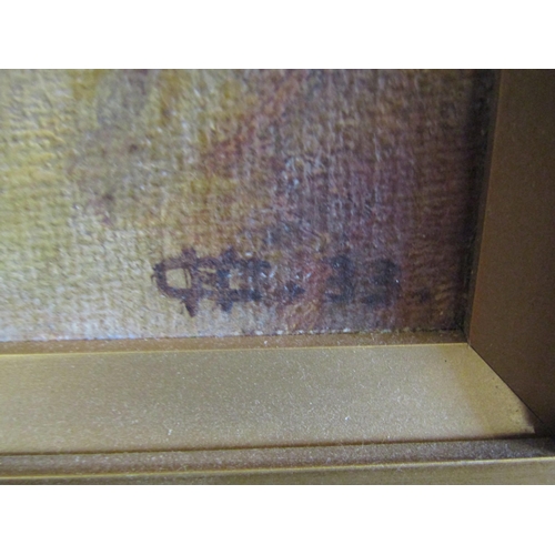 1066 - A 19th Century painting of beach donkey with figures. Monogram C.G.C. Image size 29cm x 39.5cm