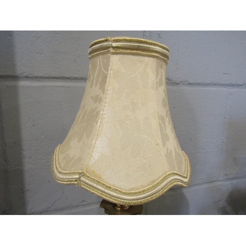 1087 - A mid-20th Century Corinthian column form table lamp of small proportions, 37cm overall height
