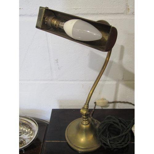 1089 - An early 20th Century brass desk lamp, 34cm height