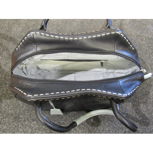 1113 - The Bridge buff leather shoulder bag and a black leather Radley shoulder bag, with Radley dust bag