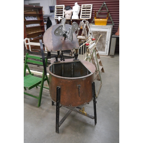 2017 - A 19th Century French Le Reve copper washing machine