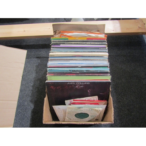 1095 - A box of vinyl LP records including Judy Collins, Tim Hardin, Buddy Holly, Pentangle etc. together w... 